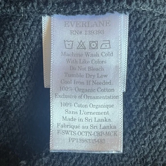 Everlane The Laid-Back Sweatshirt Black Organic cotton - Large - EUC - Picture 13 of 13